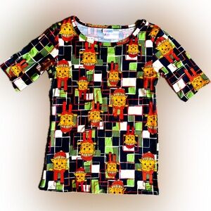 LuLaRoe Holiday Cat Gigi Top